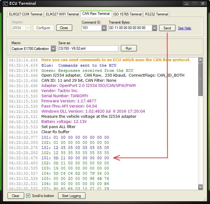 CAN Bus Debugger / CAN Raw Terminal