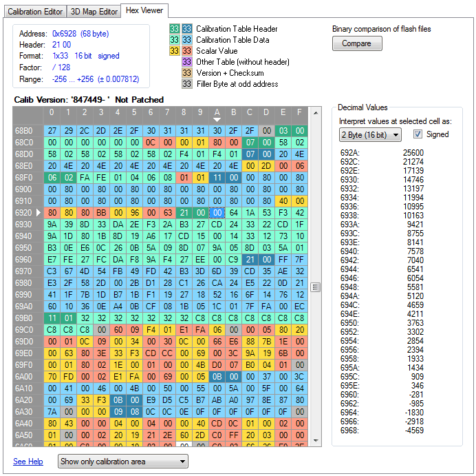 HUD ECU Hacker Delphi MT05 Hex Viewer