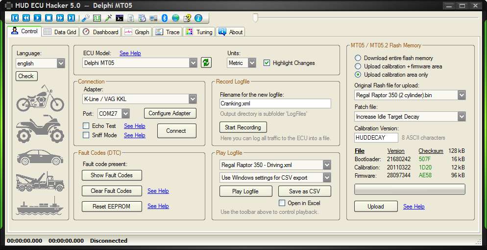 HUD ECU Hacker